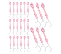 SMASOLO 25pcs Disposable Mini Toothbrushes with Peach Flavor Paste, Portable Single-use Travel Toothbrush Set for Oral Care and On-The-go Cleaning
