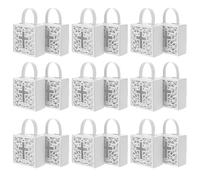 SMASOLO 25pcs White Mini Boxes with Hollow Cross Design - Christening Favor Boxes for Catholic Party Supplies, First Communion Decorations, Pastor Appreciation Bags for Christian Weddings