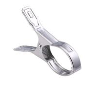 SMASOLO 2PC Stainless Steel Large Quilt Clips for Clothes Drying Thickened Elastic Springs Windproof and Smooth Jaws Clothes Pegs for Heavy Bedding and Laundry