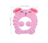 SMASOLO 2pcs Adjustable Hair Washing Hat, Shower Cap 4-button Size, Enlarged Bath Shield for Boys, Includes Pink and Yellow Caps