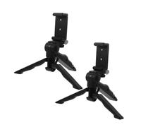 SMASOLO 2PCS Adjustable Smartphone Tripod Stand Foldable Shake Phone Holder for Live Streaming Video Recording Desktop Photos Versatile Portable Cellphone Stabilizer