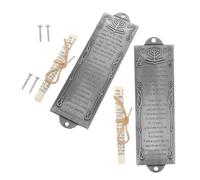 SMASOLO 2pcs Alloy Mezuzah with Faithful Scroll for Door Weather Resistant Religious House Blessing Plaque Elegant Jewish Home Decor for Holiday Celebration and Everyday Use