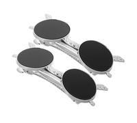 SMASOLO 2pcs Black Sunglasses Hair Clips for Women Fashionable Spring Hair Barrettes Versatile Ponytail Holders Durable Grip for Everyday Styling