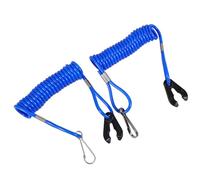 SMASOLO 2pcs Blue Emergency Stop Kill Switch Lanyard Safety Cord for Boat Engine Outboard Motor Harness Marine Safety Tether Compatible with Powersports Equipment