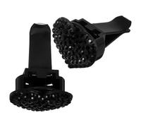 SMASOLO 2pcs Car Vent Clips Air Freshener with Heart Rhinestone Design, Black Auto Diffuser Clips for Car Outlet Decoration, Cute Aroma Accessories for Women