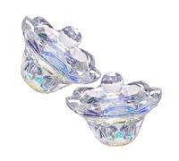 SMASOLO 2pcs Crystal Glass Dappen Dish for Acrylic Nail Dip Powder and Polish Remover Shape Manicure Bowl and Stylish Nail Art Tool for Professionals and Home Use