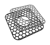 SMASOLO 2pcs Dish Drainer Tray Sink Protectors Silicone Water-draining Pad Drying Mat for Dishes Silicone Kitchen Sink Mat Strainer Racks for Kitchen Counter Silicon