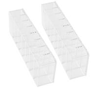 SMASOLO 2pcs Divided Plastic Makeup Palettes Organizer for Eyeshadow Palettes Storage Countertop Makeup Holder for Container