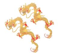 SMASOLO 2pcs Dragon Embroidered Iron Patches Wear-Resistant Sewing Patches for Clothes Repair Stylish Rimmed Dragon Design Easy Iron Sew Application for Jackets Backpacks Jeans