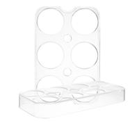 SMASOLO 2pcs Egg Holder for Fridge Side Door with Slots Clear Plastic Egg Organizer Bins Fit for Kitchen Refrigerator Easy to Clean and Install