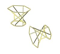 SMASOLO 2pcs Elegant and Chic Makeup Powder Puff Stand Stainless Steel Holder Sponge Egg Powder Puff Rack Bracket for Women Girl