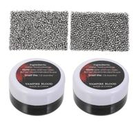SMASOLO 2pcs Fake Blood Gel Scar Makeup Tool with Sponge for Halloween Costume Party Realistic Horror Blood Plasma Cream for Adults Vibrant Special Effect Accessory