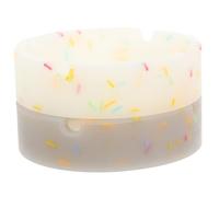 SMASOLO 2pcs Glow in Dark Silicone Ashtray Round Home Soot Storage Holder with Large Capacity Creative Luminous Desktop Tray for Indoor Use Heat Resistant and Unbreakable Design