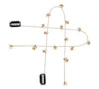 SMASOLO 2pcs Gold Butterfly Braid Hair Chains Metal Hair Accessories for Women Wedding Party