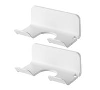 SMASOLO 2pcs Hair Dryer Holder Wall Mounted Blow Dryer Storage Rack with Traceless Adhesive Punch Design Compatible with Various Hair Tools for Bathroom Bedroom Barbershop