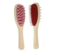 SMASOLO 2pcs Handle Scalp Massage Brush Silicone Grip Dual Tooth Shampoo Comb for Exfoliation Dandruff Removal and Hair Washing for Hair Types