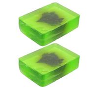 SMASOLO 2Pcs Handmade Wormwood Essential Oil Soaps for Women, Moisturizing Herbal Cleansing Bars with Anti-Aging and Oil-Control Properties, Natural Botanical Skincare for Sensitive Skin