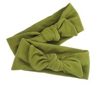 SMASOLO 2pcs Large Green Bowtie Pet Headband, Stretchy Polyester Dog and Cat Hair Accessory for Small Dogs, Decorative Puppy Hair Bowtie for Party and Daily Wear