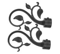 SMASOLO 2pcs Matte Curtain Rod Finials Decorative Ends for Home Window Drapes Replacement Fittings Stylish Design for Living Bedroom