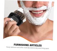 SMASOLO 2pcs Men Grooming Brush Set Soft Bristle Beard and Neck Brush Dual Color Retro Style Knuckle Barber for Mustache and Hair Cleaning and Styling