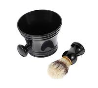 SMASOLO 2pcs Men Shaving Set with Soap Bowl and Handle Beard Grooming Kit Portable for Travel Home Use