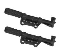 SMASOLO 2Pcs Mini Bike Pump Set with Frame Mount, Manual Air Inflator for Bicycle Tires, Compact Black Portable Pump Compatible with Road, Mountain, and Cycling Use