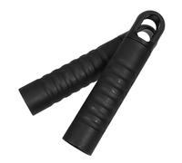 SMASOLO 2pcs Mop Handle End Cap Covers Black Durable Replacement Grip Sleeves with Hanging for Broomstick and Dustpan Rods Easy No Tool Installation Space Saving Storage