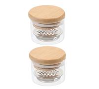 SMASOLO 2pcs Nail Art Dish Cup with Lid Glass Nail Dish for Manicure and Cleaning Practical Compact Accessory