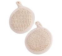 SMASOLO 2pcs Natural Bathing Loofah Exfoliating Shower Scrubber for Body Cleaning and Deep Cleansing Soft Skin-friendly Material Reusable Bath Sponge for Gentle Dead Skin Removal