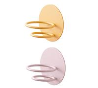 SMASOLO 2pcs No Punching Sponge Egg Hanger Makeup Sponge Holder Wall-mounted Storage Rack for Bathroom and Dressing Table Yellow and Pink Metal Frame