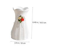 SMASOLO 2pcs Plastic Wedding Vase for Home Decor Lightweight Craft Ornament with Stable Base Random Floral Style Photo Props and Anniversary Centerpiece