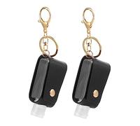 SMASOLO 2pcs Portable Waist Refillable Bottle with PU Cover and Keychain Durable Handbag Hanging Storage for Perfume Lotion Soap Essential Oils Travel Friendly Leak Resistant Hand Holder
