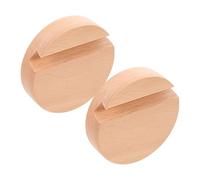 SMASOLO 2pcs Portable Wooden Phone Racks Simple Round Desktop Mobile Phone Holder Stand Creative Cellphone Bracket for Home Office Bedroom Use