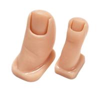 SMASOLO 2pcs Pure Silicone Toe Practice for Nail Art Training Realistic Soft Mannequin Toes for Pedicure and Acrylic Nails Ergonomic Fake Foot Model Manicure Practice