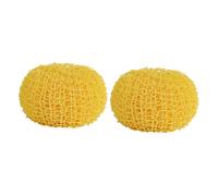 SMASOLO 2pcs Reusable Dish Scrubber Balls Fiber Mesh Scrubbing Pads for Kitchen Cleaning and Outdoor Use Lightweight Creative Cartoon Pot Scrubbers with Strong Wear Resistance