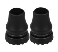 SMASOLO 2pcs Rubber Cane Tips for Walking Sticks and Hiking Poles Non-Slip Heavy Duty Replacement Feet Accessories for Seniors Black Minimalist Design