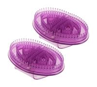 SMASOLO 2pcs Silicone Meridian Massage Brush Ergonomic Acupoint Massage Tool for Full Body Relaxation Soft Skin-Friendly Shower Scrubber for Home Salon Use