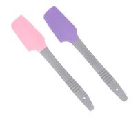 SMASOLO 2pcs Silicone Wax Applicator Spatulas Reusable Waxing Sticks for Body Hair Removal Soft Flexible Wax Scraper in Purple and Pink Suitable for Home Spa Use