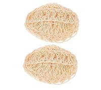 SMASOLO 2Pcs Sisal Bath Balls Beige Natural Body Scrubbers for Shower Bathing Soft Mesh Sponge Exfoliating Cleaning Tools Suitable for Home Hotel School Use