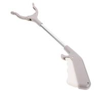 SMASOLO 2pcs Stainless Steel Trash Clamp Grabber Tool with Ergonomic Handle for Elderly Disabled Multi Purpose Garbage Picker Reacher Thickened Design for Easy Outdoor Cleanup