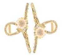 SMASOLO 2pcs Sunflower Claw Hair Clips Metal Non-slip Large Jaw Clips with Alloy Design Elegant Floral Accessories for Women Daily Styling
