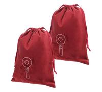 SMASOLO 2pcs Travel Size Hair Dryer Bag with Drawstring Closure Thickened Velvet Hair Tools Organizer Pouch for Hairdryer and Accessories Travel Storage