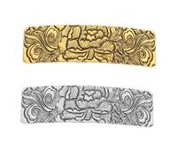 SMASOLO 2pcs Vintage Barrette Hair Clips Alloy Woven Pattern Style Women Decorative Hairpins Classic Silver Gold, Suitable for Daily and Formal Hairstyles