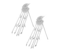 SMASOLO 2pcs Vintage Peacock Chain Hairpins Elegant Retro Hair Accessories for Hanfu Traditional Outfits Unique Design for Various Hairstyles Durable Reliable Hair Sticks