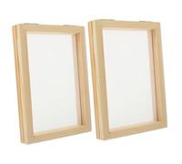 SMASOLO 2pcs Wood Paper Frame for DIY Papermaking Craft Handicraft Mold Screen Stable Pinewood Material for Science and Creative Art Projects
