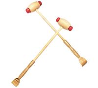 SMASOLO 2Pcs Wooden Handheld Back Massager Hammer for Neck and Shoulder Relief, Manual Itching Scratcher and Foot Leg Massage Tool for Whole