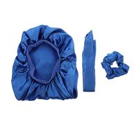 SMASOLO 3 Pcs Satin Long Tail Sleep Caps Hair Wraps with Wide Elastic Bands for Wet Hair Absorption and Head Adornments