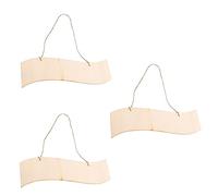 SMASOLO 3 Pcs Unfinished Wooden Plaques Smooth Polished Blank Plates for DIY Crafts Home Decor Hanging Signs for Painting Staining and Custom Decoration