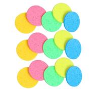 SMASOLO 30 pcs Compressed Facial Cleansing Sponges Natural Wood Pulp Makeup Remover Pads Round Thick Reusable Face Pads for Deep Pore Exfoliating and Skin Cleansing