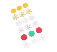SMASOLO 300pcs Christmas Snowflake Confetti Sprinkles Glittery Round Paper Table Confetti for Holiday Party Decorations Festive Red Green Gold Silver Mix for Christmas and Winter